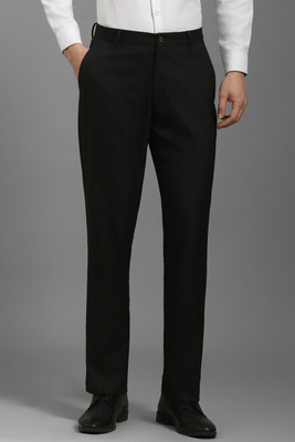 LOUIS PHILIPPE Regular Fit Men Black Trousers