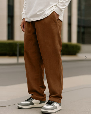 SZN Regular Fit Men Brown Trousers