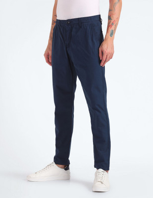 FLYING MACHINE Tapered Men Blue Trousers