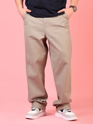 V-MART Loose Fit Men Brown Trousers