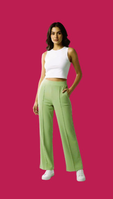 LAXMISPORTS Straight Fit Women Green Trousers