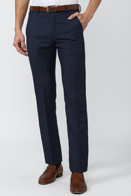 VAN HEUSEN Slim Fit Men Dark Blue Trousers