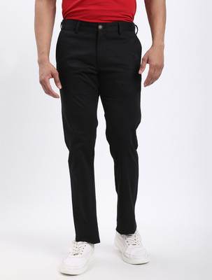 INDIAN TERRAIN Slim Fit Men Black Trousers