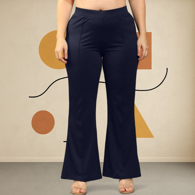 Anitafashion Loose Fit Women Dark Blue Trousers