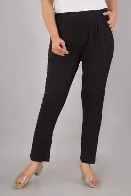 ALQUSWA GROUP Regular Fit Women Black Trousers