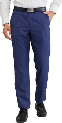 PARK AVENUE Regular Fit Men Blue Trousers