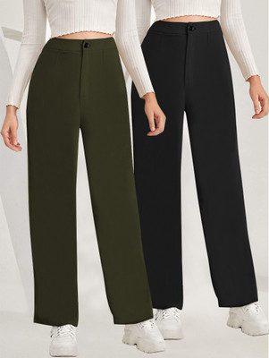 Toochki Relaxed Women Black Trousers