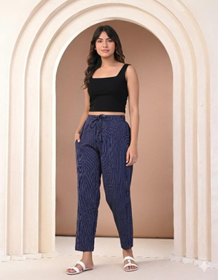 Kriftee Regular Fit Women Dark Blue Trousers
