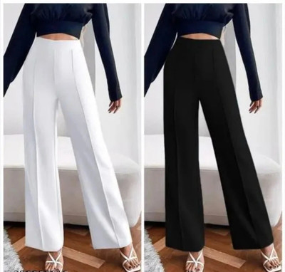 SRG ECOM Relaxed Women Black, White Trousers