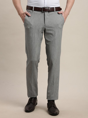 TURTLE Slim Fit Men Grey Trousers