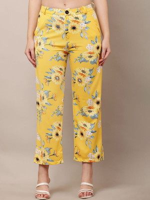 Moda Rapido Loose Fit Women Yellow Trousers