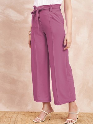 Ekaviya Regular Fit Women Pink Trousers