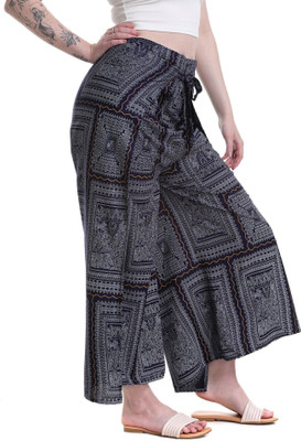 Label Of Lalaji Garments Regular Fit Women Black, Grey Trousers