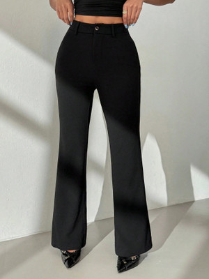 Toochki Relaxed Women Black Trousers