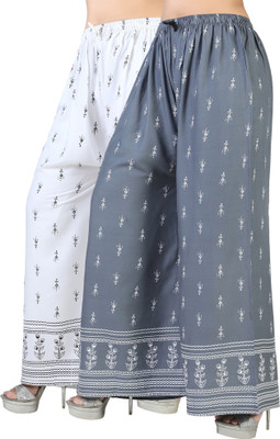AarifGarment Flared Women White, Grey Trousers