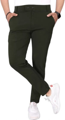 PTC CREATION Regular Fit Men Gold Trousers