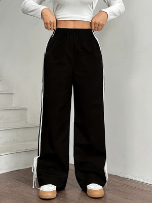 I T A FASHION Loose Fit Women Black Trousers