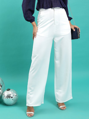 KETCH Regular Fit Women Cream Trousers