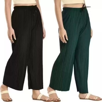 sunbrust Regular Fit Women Black, Green Trousers