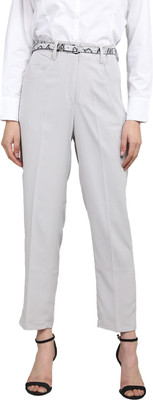 DLANXA Regular Fit Women Grey Trousers