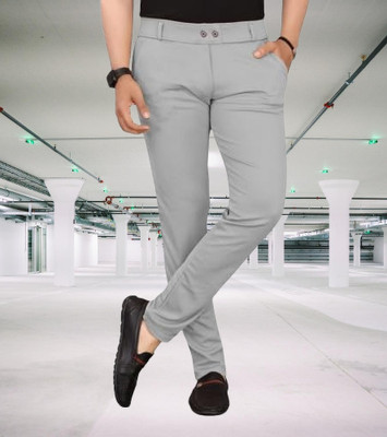Nitya TrackP Slim Fit Men Grey Trousers