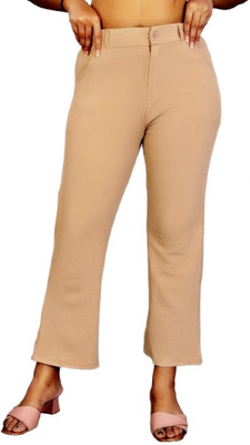 SAMRIDDH ENTERPRISE Regular Fit Women Beige Trousers