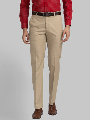 Raymond Regular Fit Men Brown Trousers
