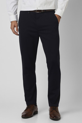 VAN HEUSEN Slim Fit Men Dark Blue Trousers