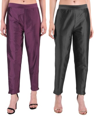 FLOREOS Regular Fit Women Black Trousers