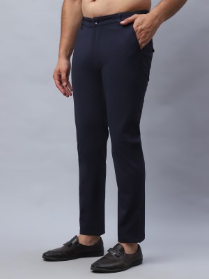 Indian Needle Tapered Men Blue Trousers