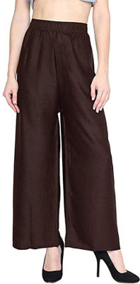 RV AND SONS Flared Women Brown Trousers