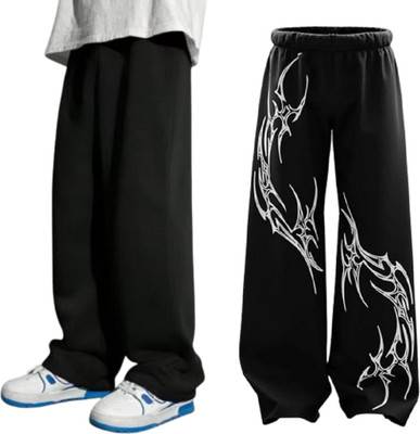 ATTITUDE START OF FASHION Regular Fit, Loose Fit Men Black Trousers