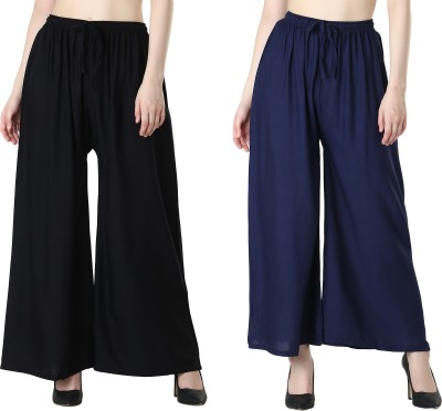 VERNI Relaxed Women Blue, Black Trousers