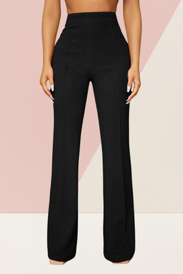 AKOTTY Comfort Fit, Regular Fit Women Black Trousers