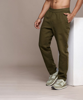 Roadster Regular Fit Men Green Trousers