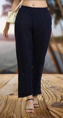 elegance redefined Regular Fit Women Dark Blue Trousers