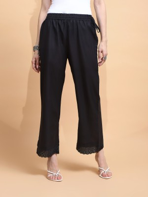 MEI Relaxed Women Black Trousers