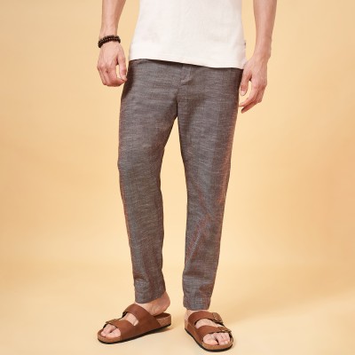 7 Alt by Pantaloons Relaxed Men Brown Trousers