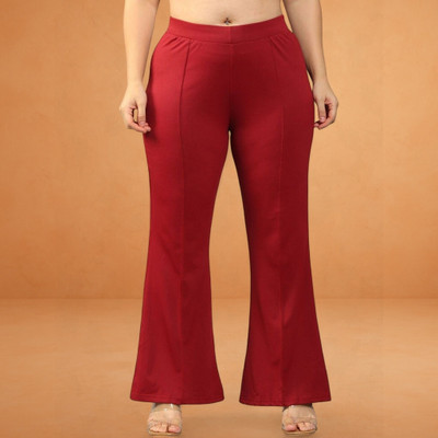 Anitafashion Loose Fit Women Maroon Trousers