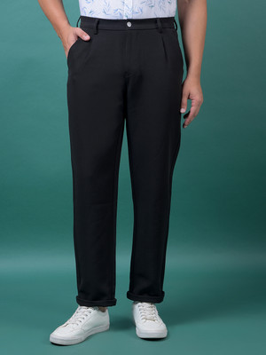 CRIMSOUNE CLUB Loose Fit Men Black Trousers