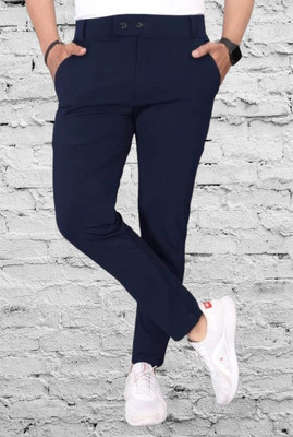 Advikfashion Slim Fit Men Blue Trousers
