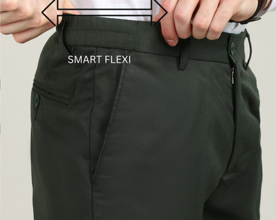 METRONAUT Slim Fit Men Green Trousers