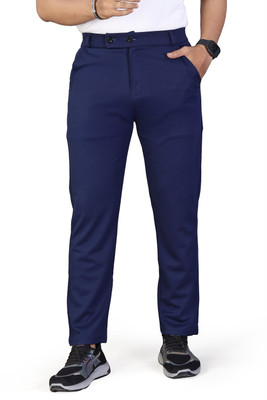 seemoo Regular Fit Men Blue Trousers