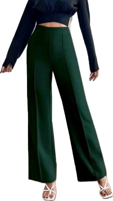 Krishna Enterprises Regular Fit Women Green Trousers