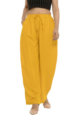AARMAD Relaxed Women Yellow Trousers