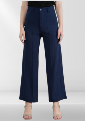 METRONAUT Straight Fit Women Dark Blue Trousers