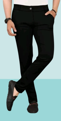 CIVIRASTYLE Regular Fit Men Black Trousers