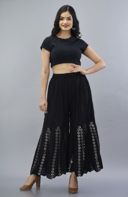 Saprit Relaxed Women Black Trousers