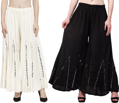 OMAYAA Comfort Fit Women Black Trousers