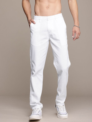 Roadster Regular Fit Men White Trousers